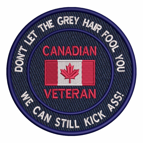 Canadian Veterans Kick A$$ Patch (4") Thumbnail