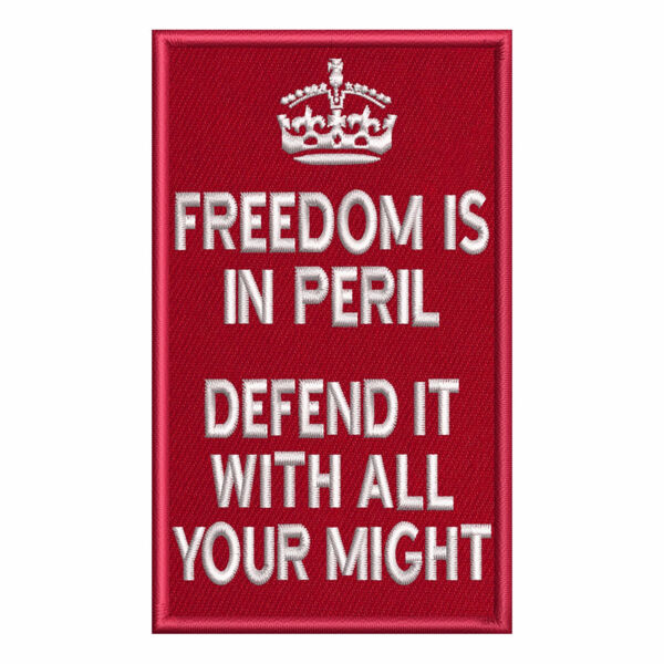 Freedom Is In Peril Patch (4" x 2.4") Thumbnail