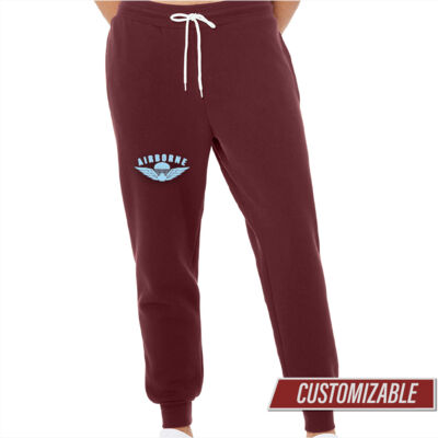 Jogger Sweatpants w/wings & "Airborne" text Thumbnail