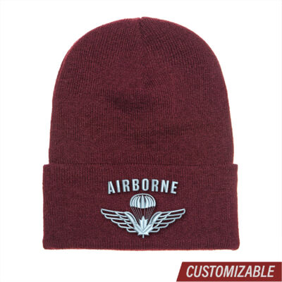 Beanie w/ Wings & "Airborne" Text Thumbnail
