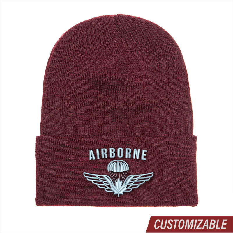 Beanie w/ Wings & "Airborne" Text Thumbnail