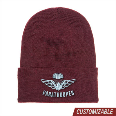 Beanie w/ Wings & "Paratrooper" Text Thumbnail