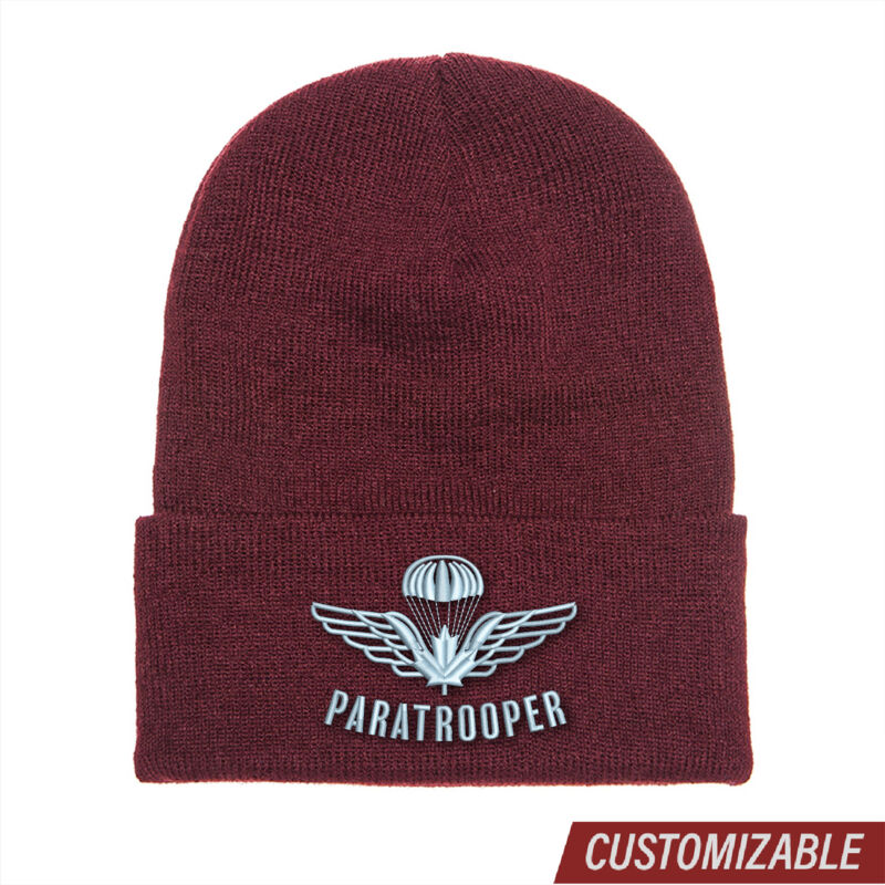 Beanie w/ Wings & "Paratrooper" Text Thumbnail
