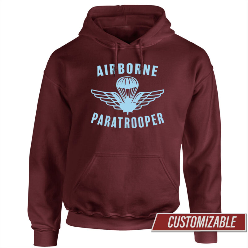 Hoodie w/Wings & "Airborne Paratrooper"  Thumbnail