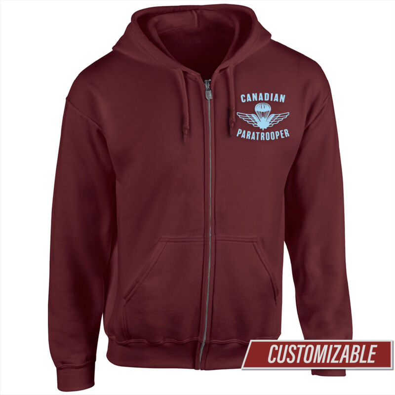 Zip Hoodie w/Wings & "Canadian Paratroopers" Thumbnail