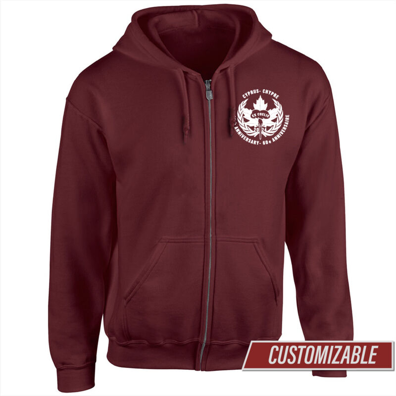Zip Hoodie w/Cyprus 60th (logo in white) Thumbnail