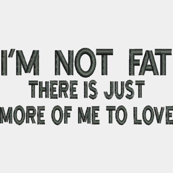 9574 I m Not Fat 1 6 x 3 6 Thumbnail