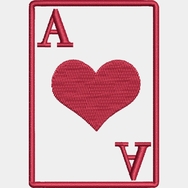 9305 Ace of Hearts 3 5 in x 2 3 in Thumbnail