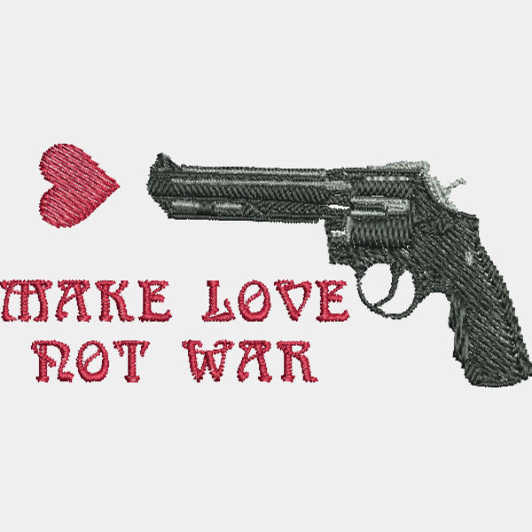 Make Love Not War 1 3 in x 2 7 in Thumbnail