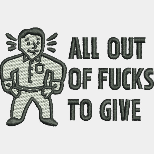 9205 All Out of Fucks 2 2 in x 3 4 in Thumbnail