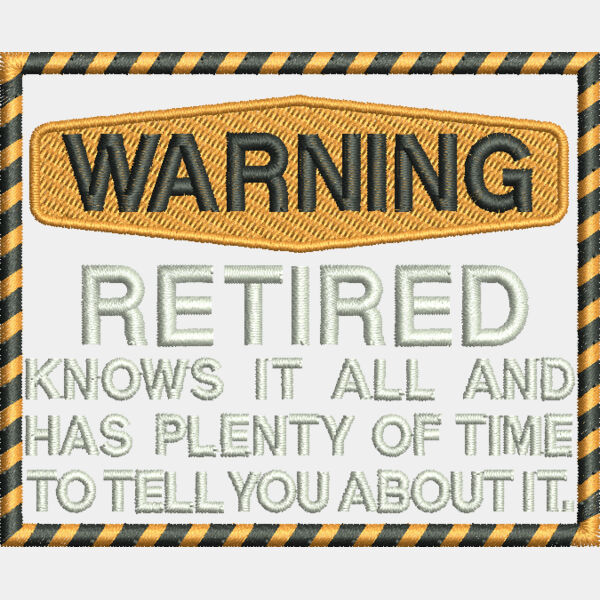 9589 Warning Retired 2 9 in x 3 5 in Thumbnail