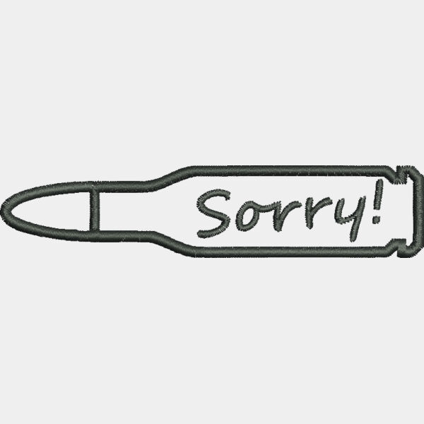 Sorry Bullet 0 8 in x 4 1 in Thumbnail