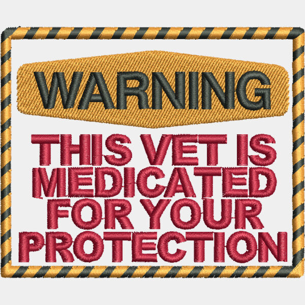 9325 Warning Medicated for your Protection 3 in x 3 5 in Thumbnail